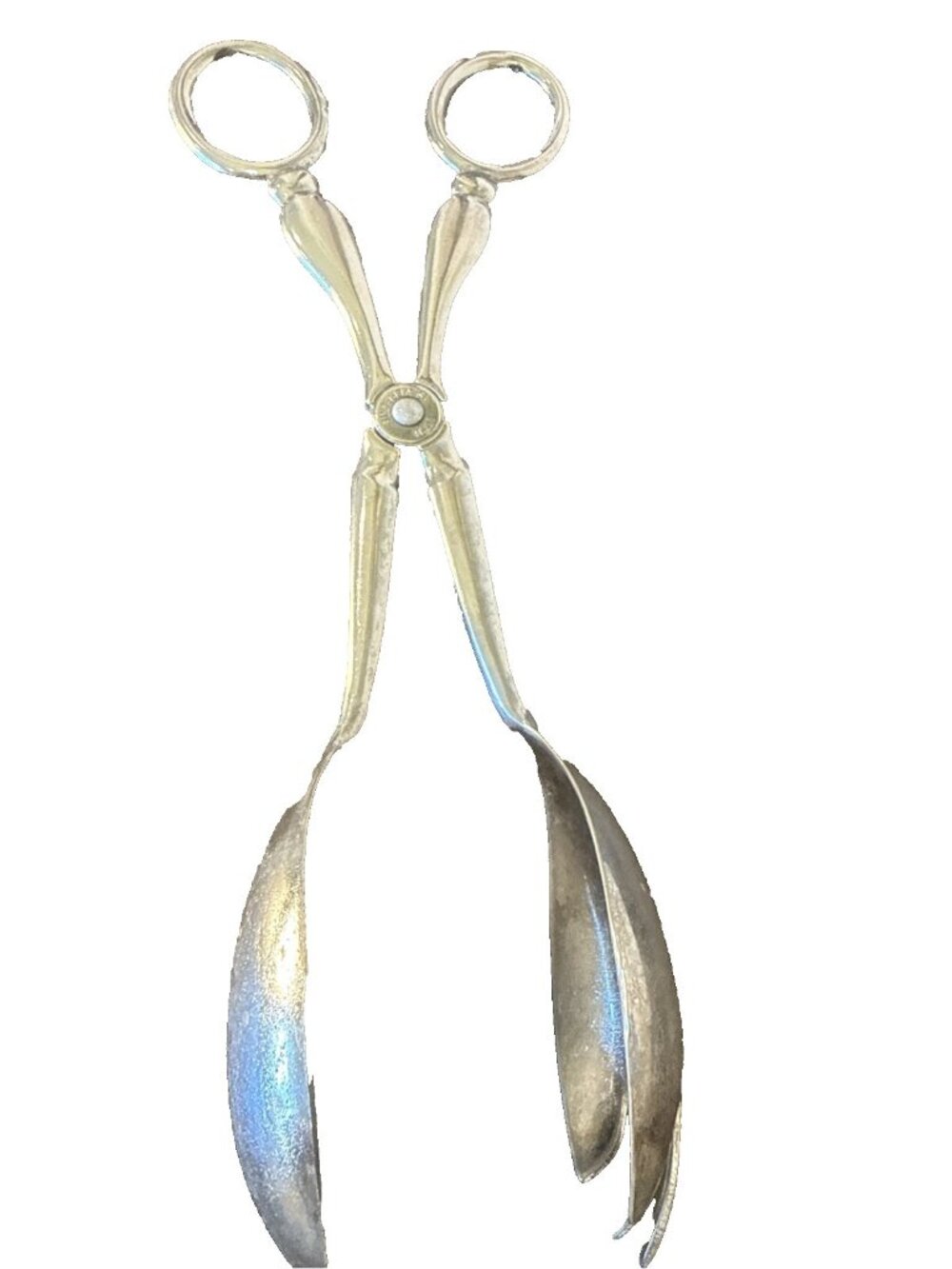 Vintage Silver Plated Scissor Style Serving Tongs